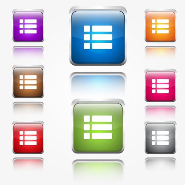 yuvarlak köşe vektör web simge button set seçeneği