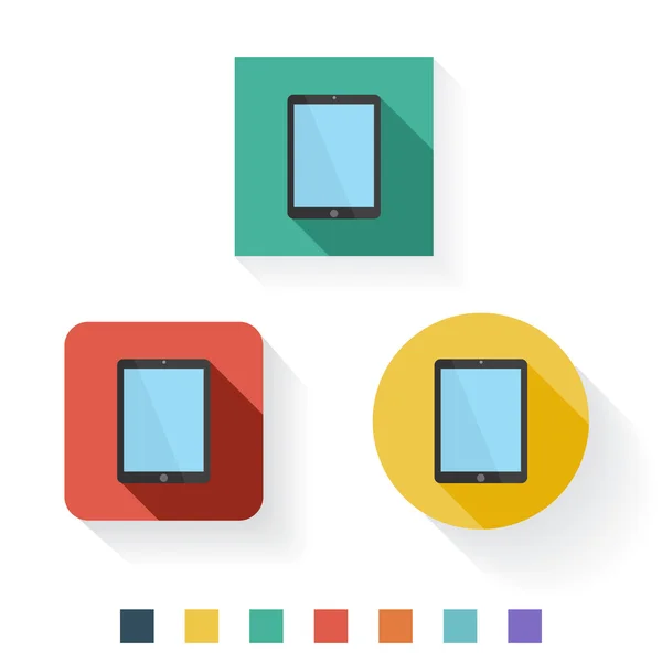 Design telefonu tabletu ploché ikony — Stockový vektor