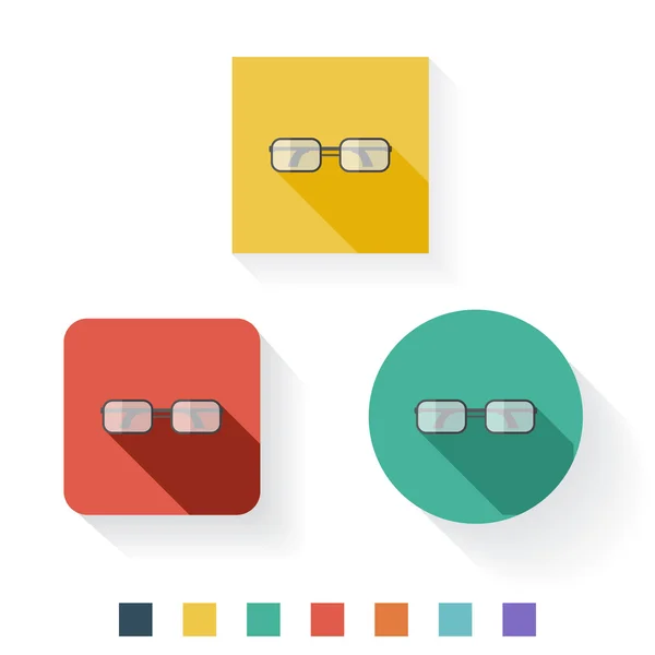 Brýle ploché ikony designu — Stockový vektor