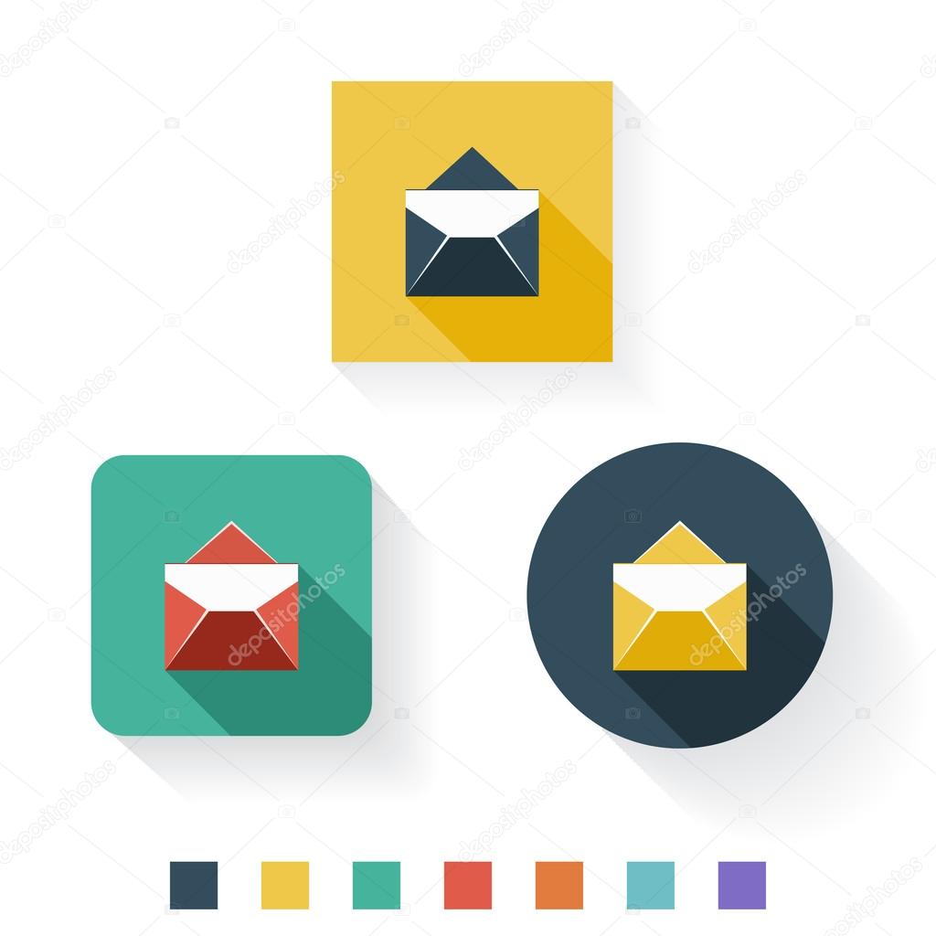 Email Flat Icon Design