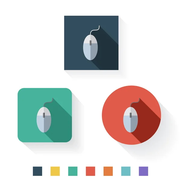 Maus flache Icon-Design — Stockvektor