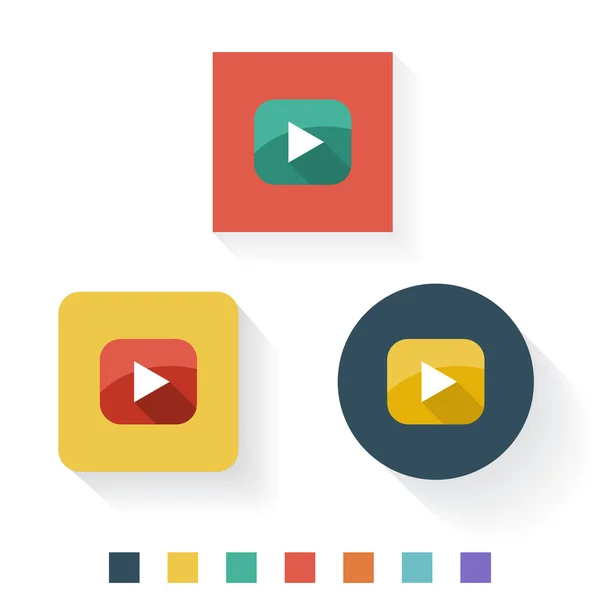 Play flache Icon-Design — Stockvektor