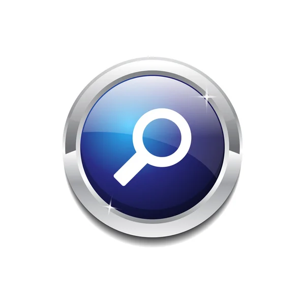 Búsqueda Circular Azul Vector Web Button Icon — Archivo Imágenes Vectoriales