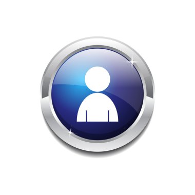 Kullanıcı dairesel vector mavi web simgesi düğmesini