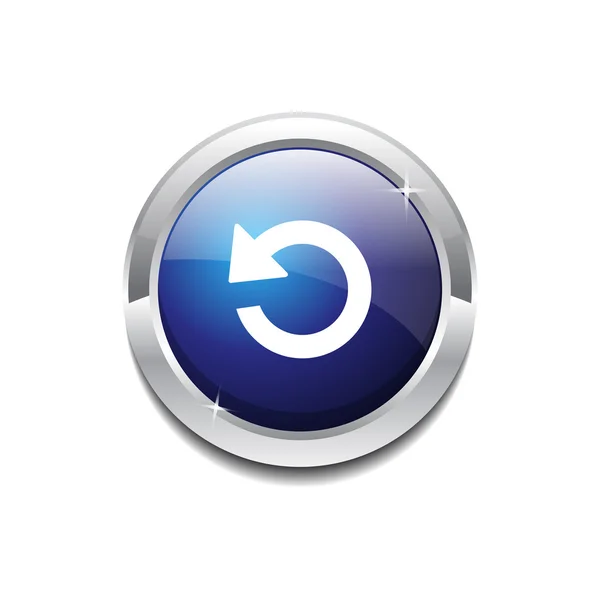Redefinir botão de ícone da Web Vector circular azul — Vetor de Stock