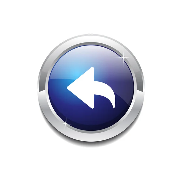 Reset Replay Kreisvektor blaue Web-Symbol-Taste — Stockvektor