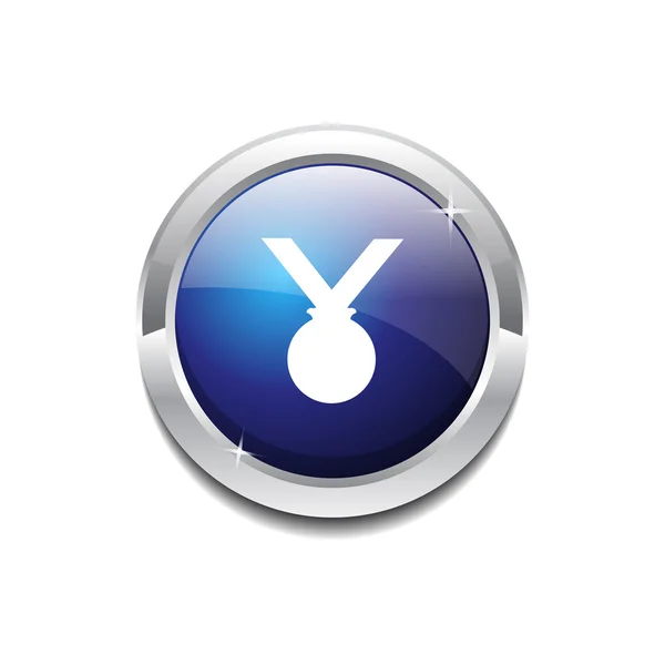 Medaille kreisförmigen Vektor blauen Web-Symbol-Taste — Stockvektor