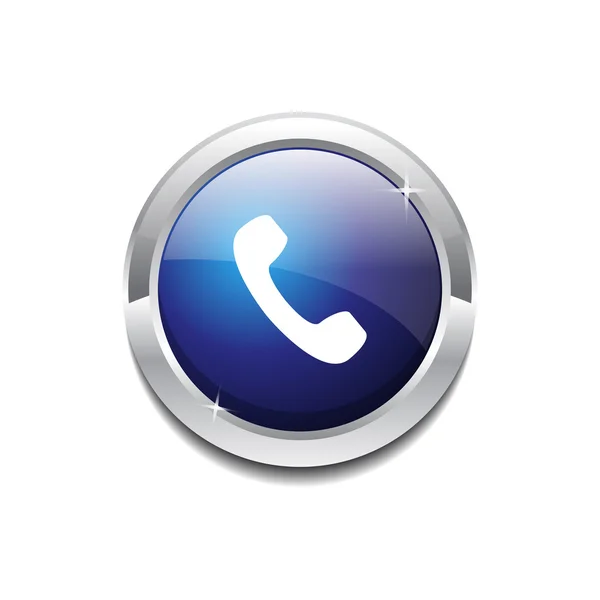 Chamar Circular Vector Blue Web ícone botão —  Vetores de Stock