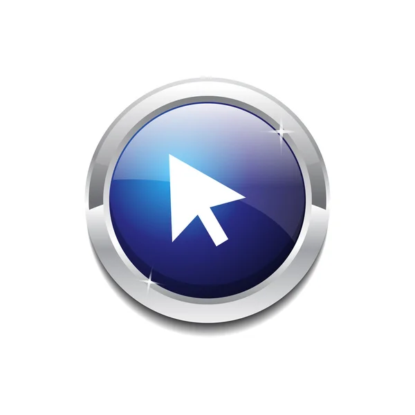 Haga clic en el botón Circular Vector Blue Web Icon — Archivo Imágenes Vectoriales