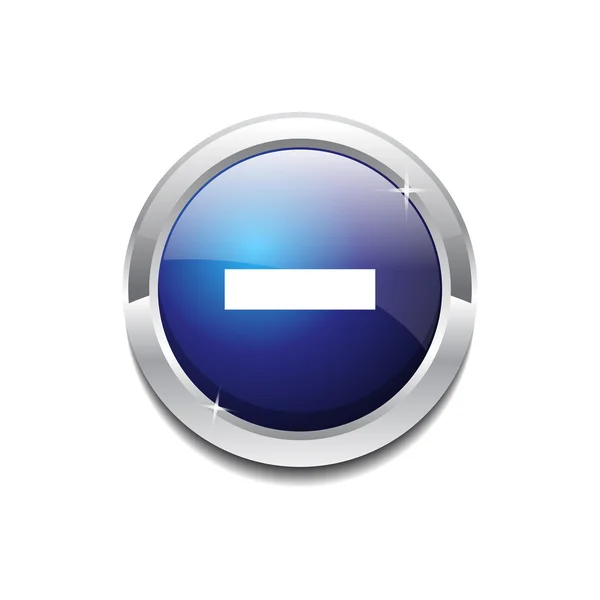Minus kreisförmiger Vektor blauer Websymbol-Knopf — Stockvektor