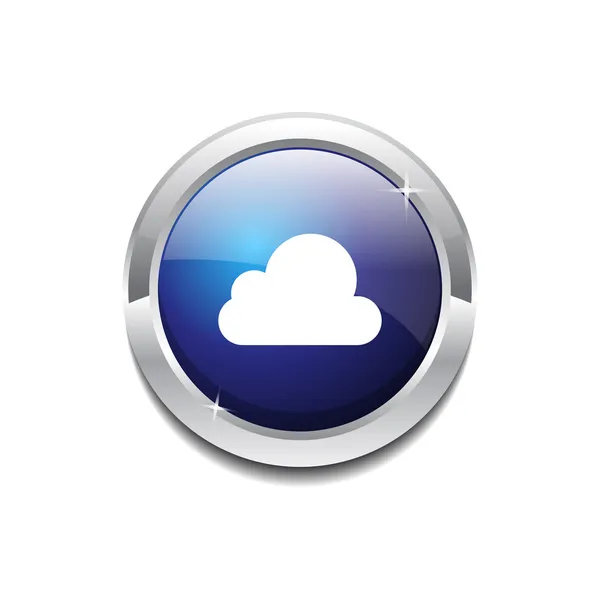 Cloud Circular Vector Blue Web Botón icono — Vector de stock