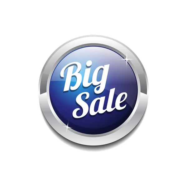 Big Sale Glossy Shiny Circular Vector Button — Stock Vector