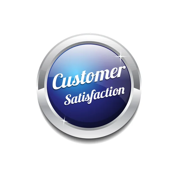 Satisfação do cliente Blue Vector Icon — Vetor de Stock