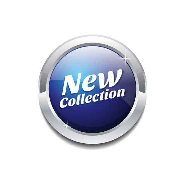 New Collection Glossy Shiny Circular Vector Button — Stock Vector
