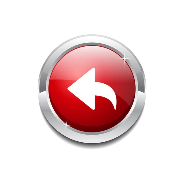 Redefinir Repetir Vetor Circular Red Web Icon Botão — Vetor de Stock