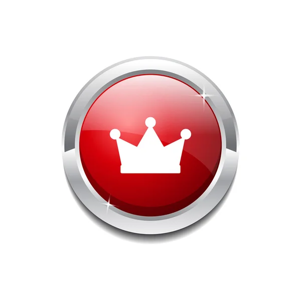 Corona Circular Vector Red Web icono botón — Vector de stock