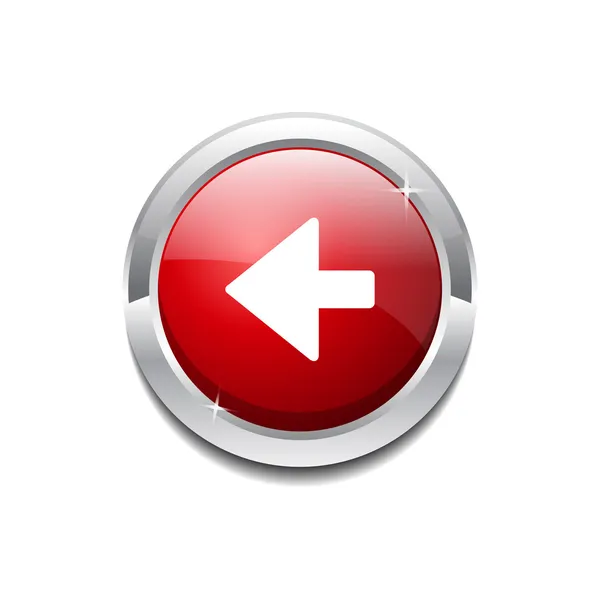 Chave Esquerda Vetor Circular Red Web Icon botão — Vetor de Stock