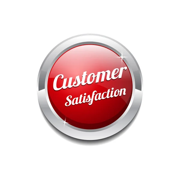 Customer Satisfaction Red Vector Icon — Stock Vector
