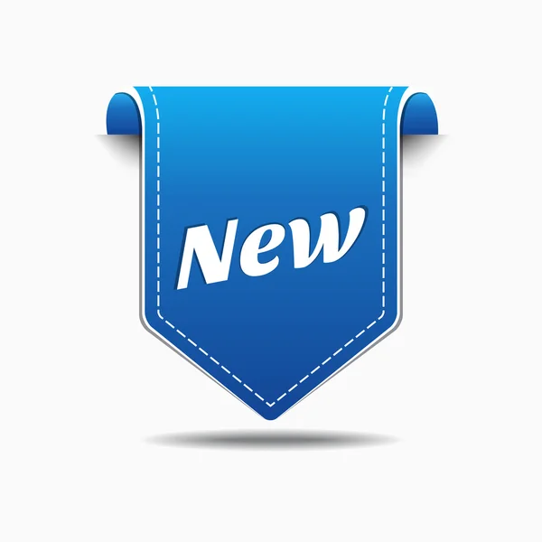 Nový blue label ikona vektorový design — Stock vektor