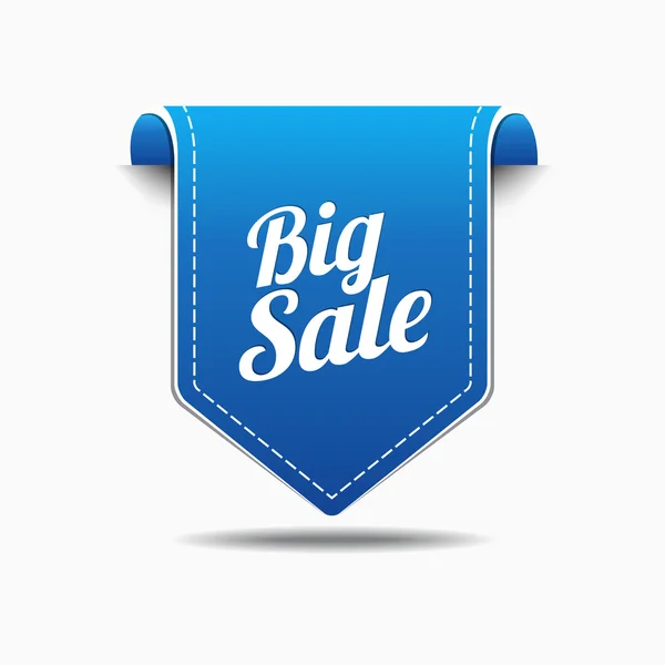 Big Sale Blue Label Icon Vector Design — Stock Vector