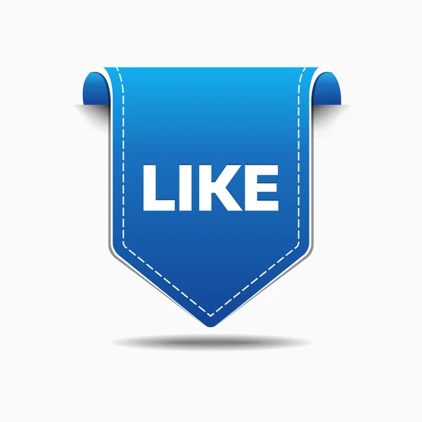 Like Blue Label Icon Vector Design — Stock Vector