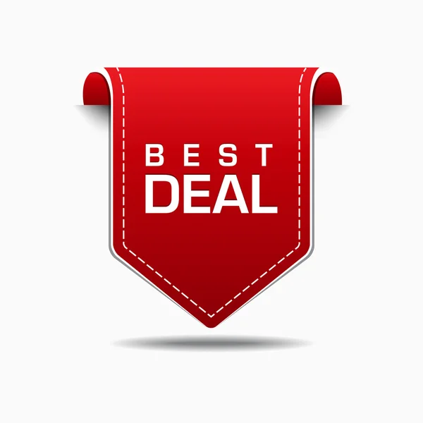 Beste deal rode label pictogram vector design — Stockvector