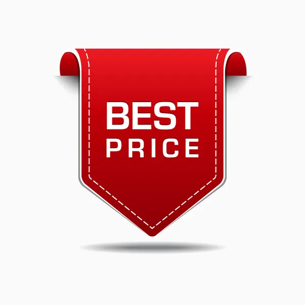 Best Price Red Label Icon Vector Design — Stock Vector