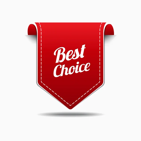 Melhor escolha Red Label Icon Vector Design — Vetor de Stock