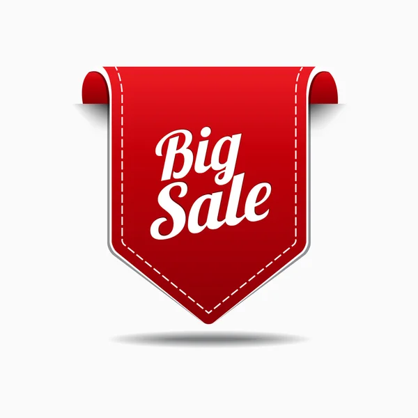 Big Sale Red Label Icon Vector Design — Stock Vector