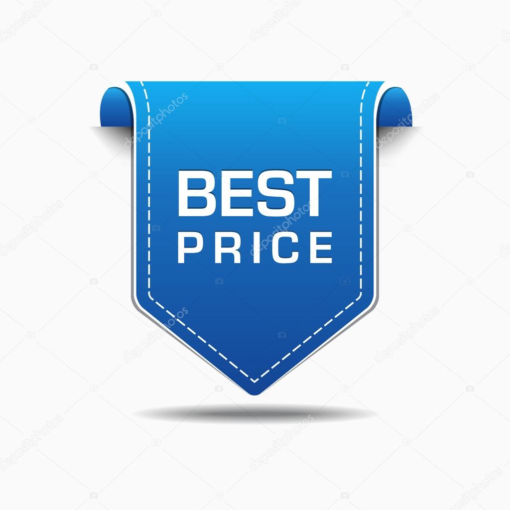 Best Price Blue Label Icon Vector Design