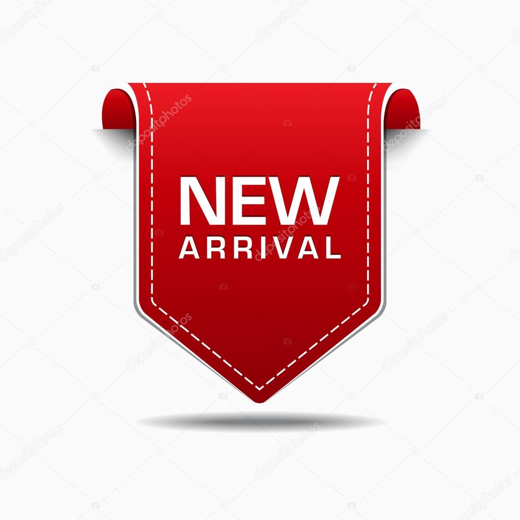 New Arrival Red Label Icon Vector Design