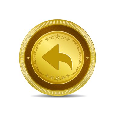 Replay dairesel vektör altın web simgesi düğmesini Sıfırla