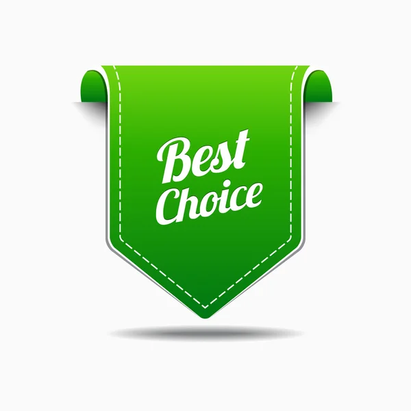 Melhor escolha Green Label Icon Vector Design — Vetor de Stock