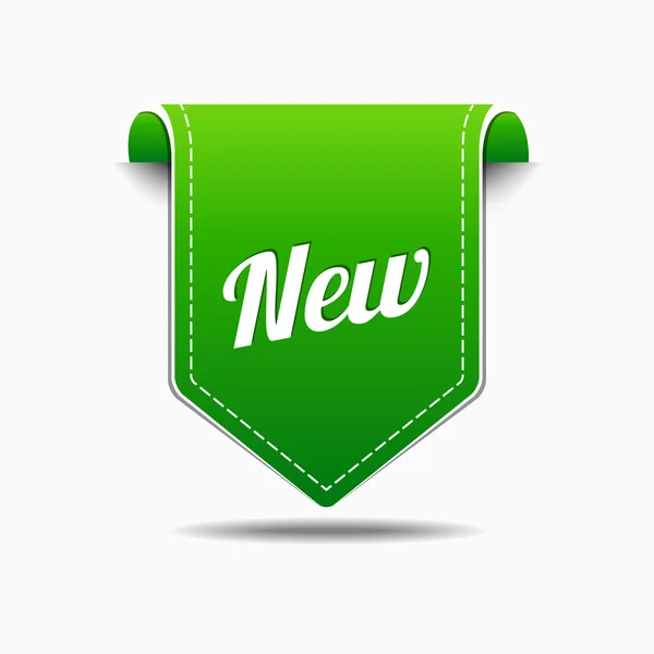 Neues Green Label Icon Vektor Design — Stockvektor