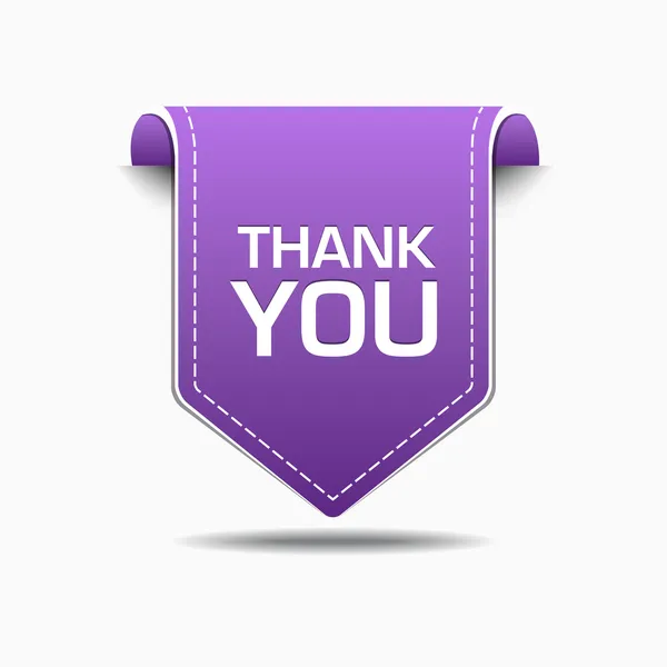 Thank You Purple Label Icon Icon Vector Design — стоковый вектор