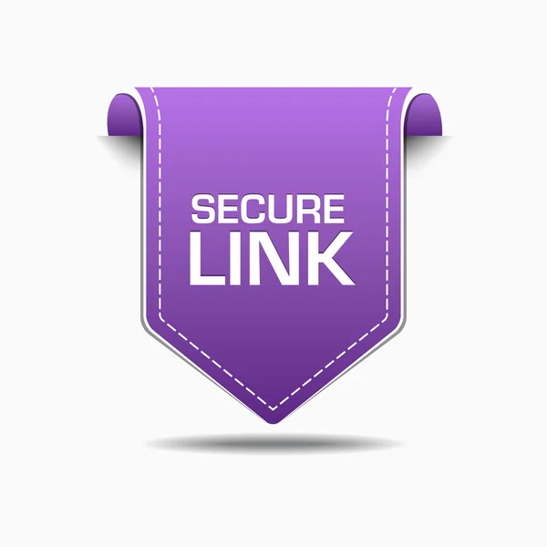 Secure Link Purple Label Icon Conception vectorielle — Image vectorielle