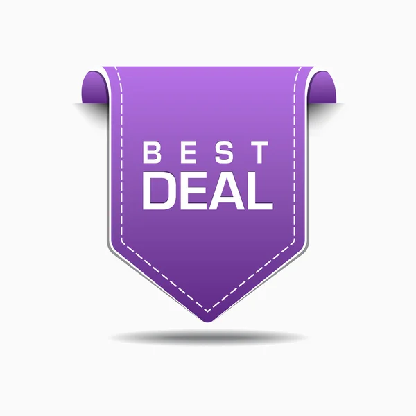 Beste deal paarse label pictogram vector design — Stockvector