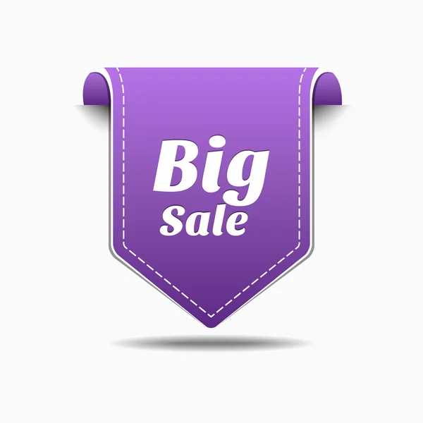 Big Sale Purple Label Icon Vector Design — Stock Vector