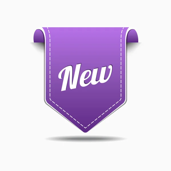 Nowa etykieta fioletowy ikona wektor wzór — Wektor stockowy