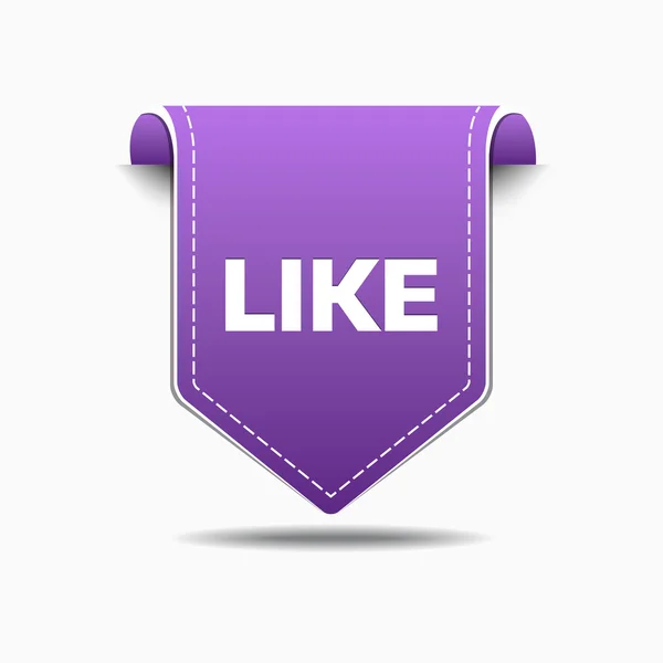 Like Purple Label Icon Vector Design — Stock Vector