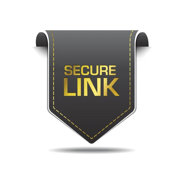 Secure Link Gold Black Label Icon Design vectoriel — Image vectorielle