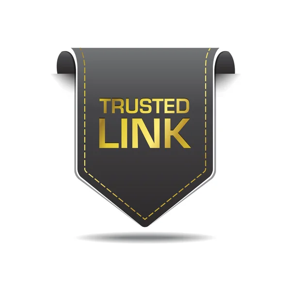 Trusted Link Gold Black Label Icon Vector Design — Stock Vector