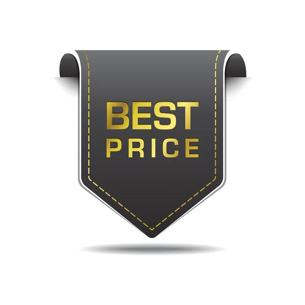 Best Price Gold Black Label Icon Vector Design — Stock Vector