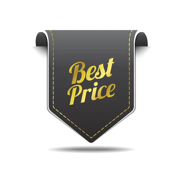 En iyi fiyatı altın siyah etiket simge vektör tasarımı — Stok Vektör