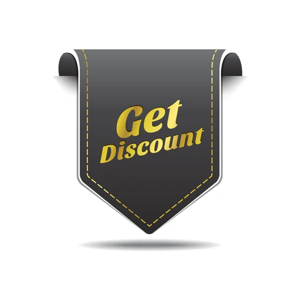 Get Discount Gold Black Label Icon Design — стоковый вектор