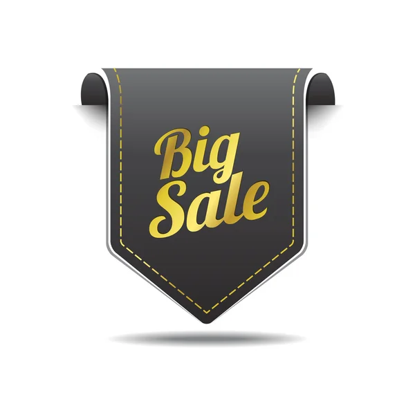 Big Sale Gold Black Label Icon Vector Design — Stock Vector