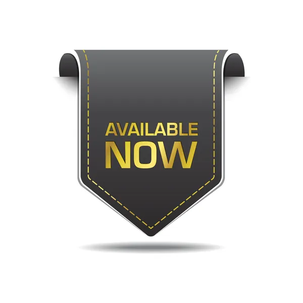 Disponible ahora Gold Black Label Icon Vector Design — Vector de stock