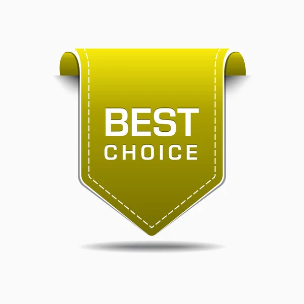 Best Choice Yellow Label Icon Vector Design — Stock Vector