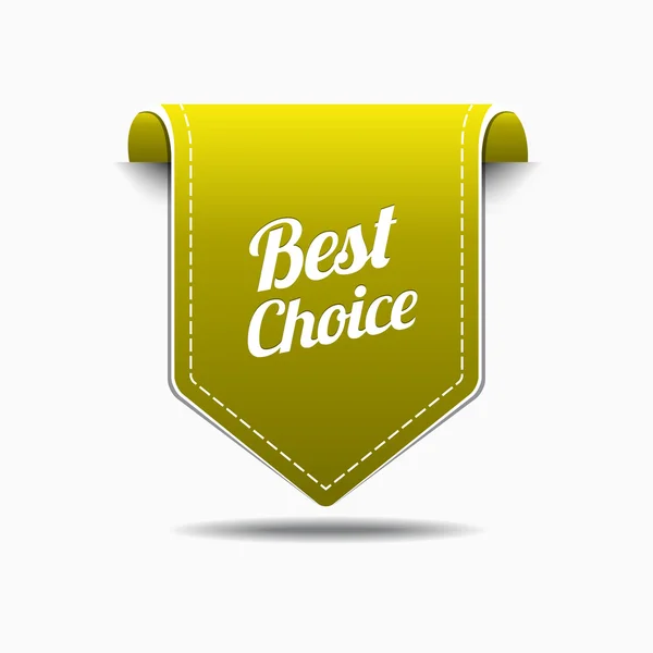 Best Choice Yellow Label Icon Vector Design — Stock Vector