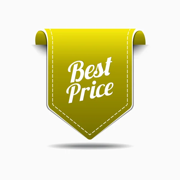 Best Price Yellow Label Icon Vector Design — Stock Vector